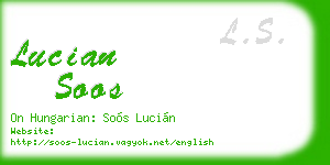 lucian soos business card