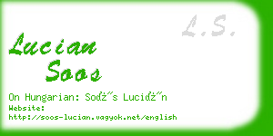 lucian soos business card
